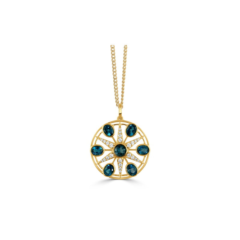 Doves by Doron Paloma London Blue Pendant P10606LBT-Y