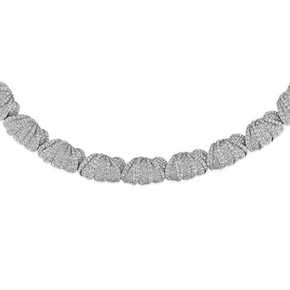 Multi Petal Diamond Necklace in Platinum