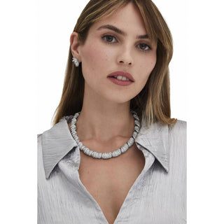 Multi Petal Diamond Necklace in Platinum