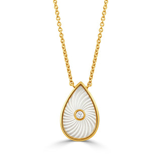 18KY MOP .03CTW NECKLACE