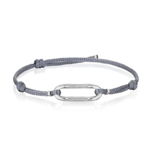 Link Bracelet on Silver Cord