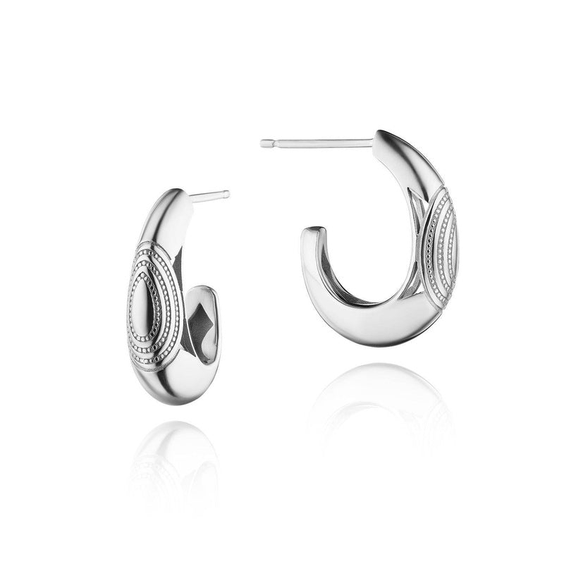 Silver Small Tapered Hoop