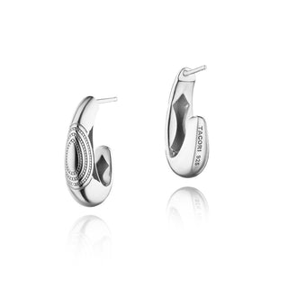 Silver Small Tapered Hoop