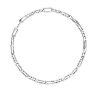 Silver Large Link Necklace
