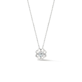 .28CTW VS/GH 18KW CLOVER PENDANT NECKLACE