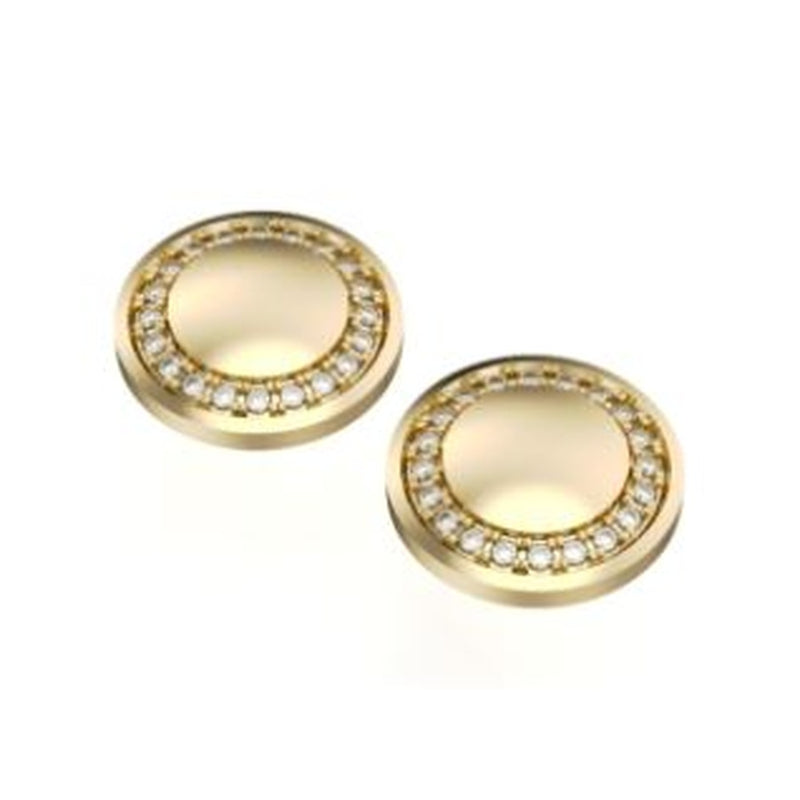 40=.21CTW LAB 10KY AURA STUD DISC EARRINGS