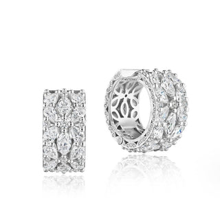 Floral Earring in Platinum in Platinum