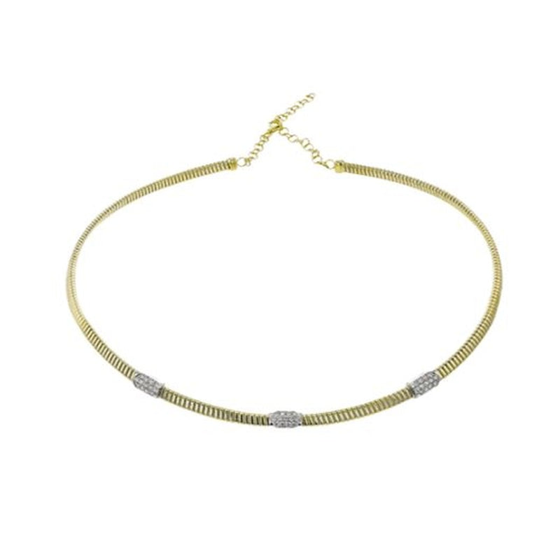39=.52CT VS-G 18KYW CHOKER NECKLACE
