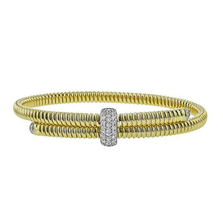 36=.35CTW VS-G 18KYW BANGLE BRACELET