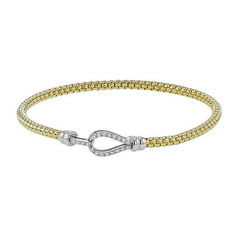 20=.18CTW VS-G 18KYW BANGLE BRACELET