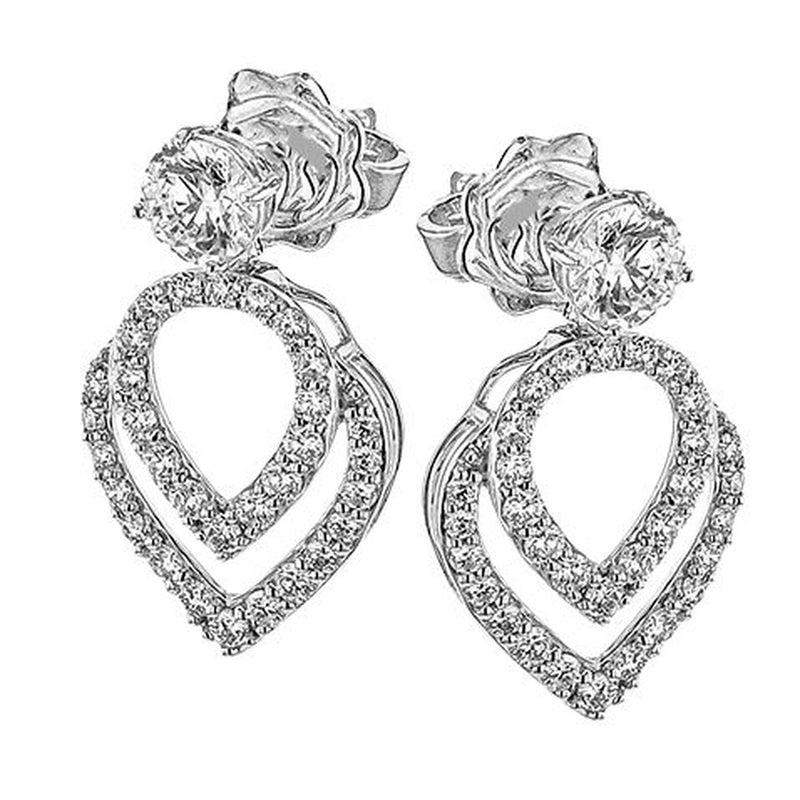 62=.72CTW VS-G DROP STUD 18KW EARRINGS