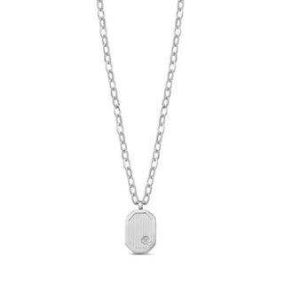 MINIMALIST DOG TAG NECKLACE - SILVER