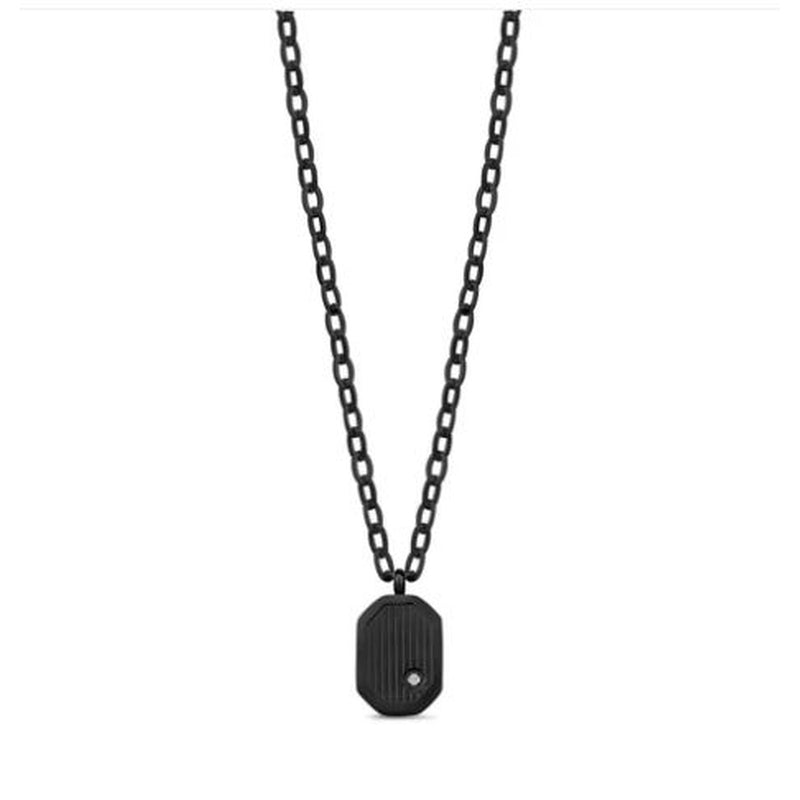 MINIMALIST DOG TAG PENDANT - BLACK