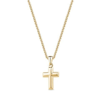 GOLD GUARDIAN CROSS STEEL PENDANT