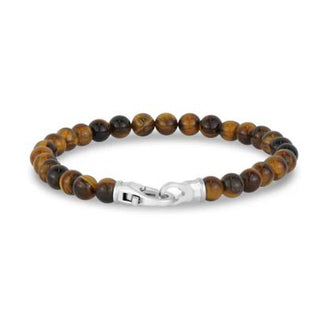 BROWN TIGER EYE BEAD BRACELET 6MM 8"
