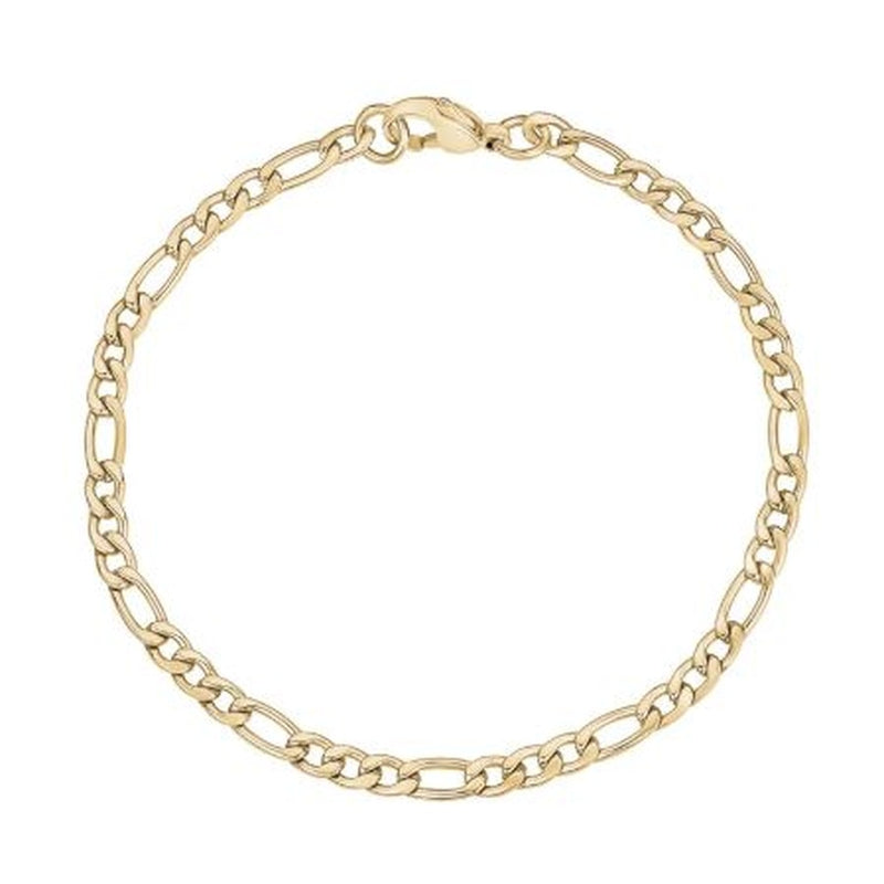 3.5MM BLACK FIGARO LINK BRACELET