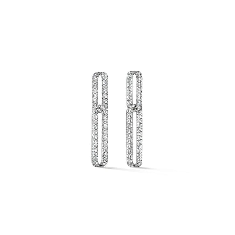 Hearts on Fire INSIDE/OUT Pave Link Earrings UU3016 : 4.75 : : 18KR : GH/VS
