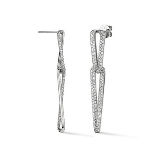 Hearts On Fire INSIDE/OUT Pave Link Earrings UU3016 : 4.75 : : 18KW : GH/VS