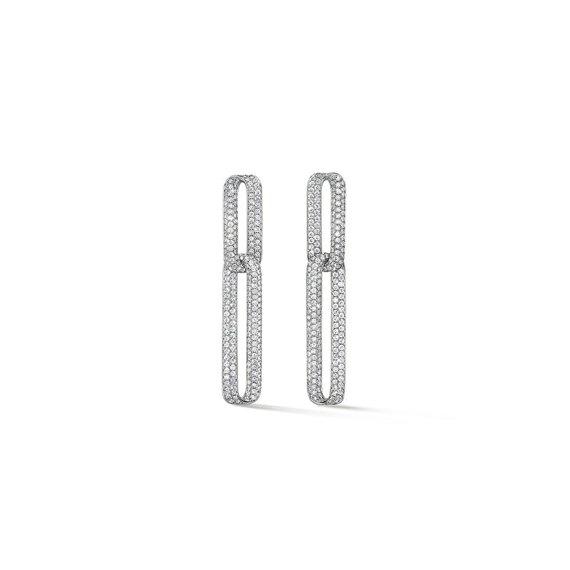 Hearts on Fire INSIDE/OUT Pave Link Earrings UU3016 : 4.75 : : 18KY : GH/VS
