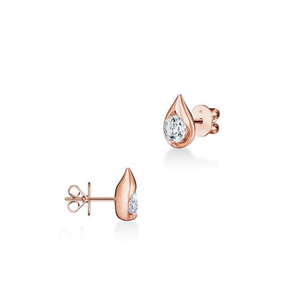 Hearts On Fire LU Droplet Studs Earrings UU2829 : 0.60 : : 18KR : IJ/VS