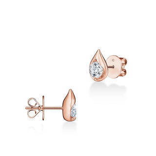 Hearts On Fire LU Droplet Studs Earrings UU2829 : 1.00 : : 18KR : IJ/VS