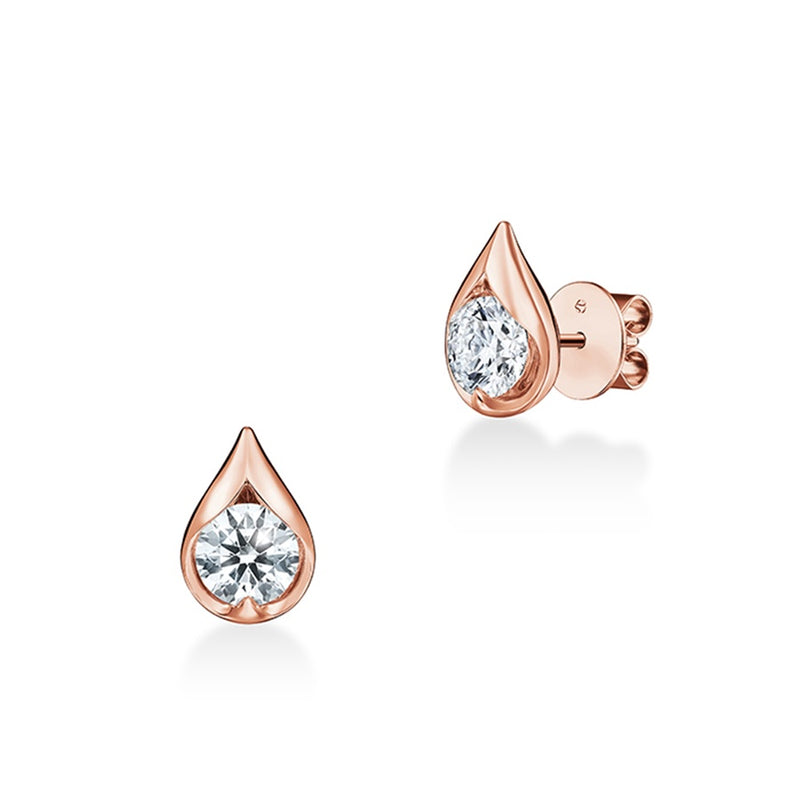 Hearts On Fire LU Droplet Studs Earrings UU2829 : 1.40 : : 18KR : IJ/VS