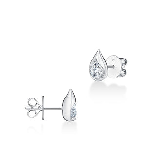 Hearts On Fire LU Droplet Studs Earrings UU2829 : 1.00 : : 18KW : IJ/VS