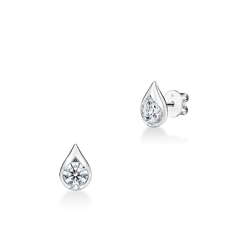 Hearts on Fire LU Droplet Studs Earrings UU2829 : 1.40 : : 18KW : IJ/VS