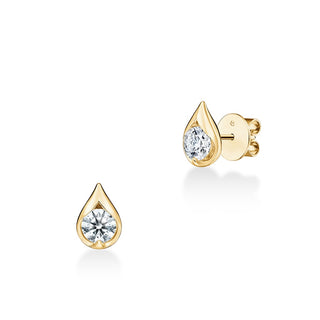 Hearts On Fire LU Droplet Studs Earrings UU2829 : 1.00 : : 18KY : IJ/VS