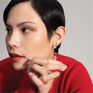 Hearts On Fire LU Droplet Studs Earrings UU2829 : 1.40 : : 18KY : IJ/VS