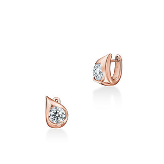 Hearts On Fire LU Droplet Huggies Earrings UU2830 : 1.00 : : 18KR : IJ/VS