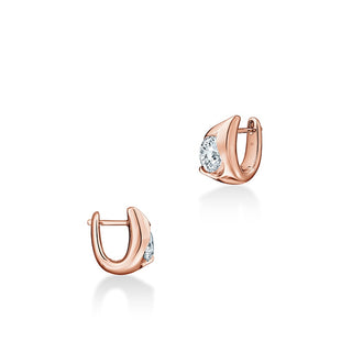 Hearts On Fire LU Droplet Huggies Earrings UU2830 : 1.00 : : 18KR : IJ/VS