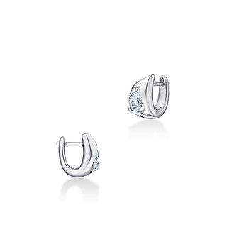 Hearts on Fire LU Droplet Huggies Earrings UU2830 : 1.40 : : 18KW : IJ/VS
