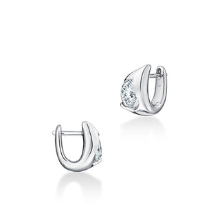 Hearts On Fire LU Droplet Huggies Earrings UU2830 : 1.40 : : 18KW : IJ/VS