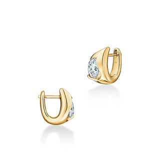 Hearts On Fire LU Droplet Huggies Earrings UU2830 : 1.40 : : 18KY : IJ/VS