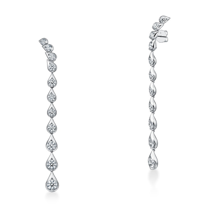Hearts On Fire LU Droplet Stiletto Earrings UU2892 : 5.30 : : 18KW : IJ/VS
