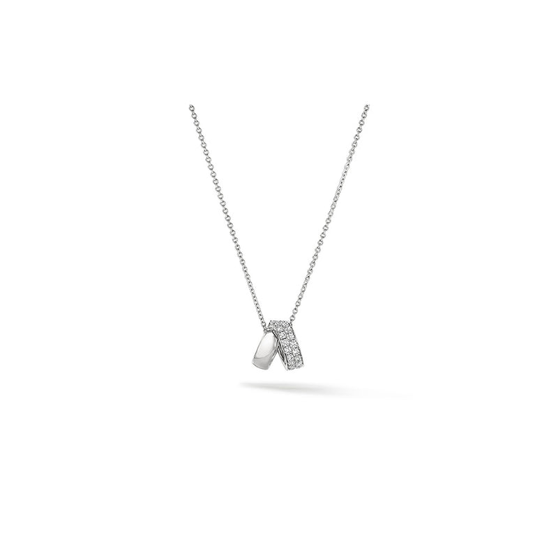 Hearts On Fire INSIDE/OUT Multi-Wear Rondel Diamond Pendant Necklace UU2919 : 0.40 : 18 : 18KW : GH/VS