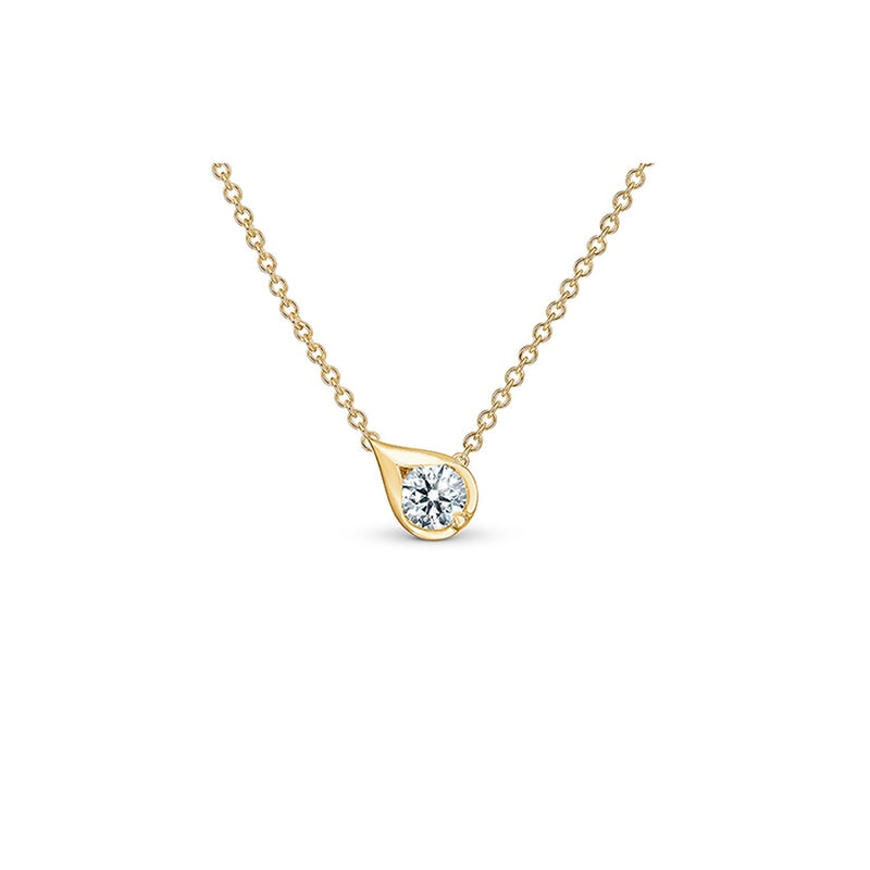 Hearts On Fire LU Droplet Pendant UU2808 : 0.30 : 18 : 18KY : IJ/VS