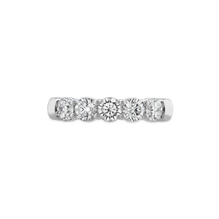 Hearts On Fire Signature 5-Stone Band UU2942 : 1.20 : 5.00 : 18KW : GH/VS