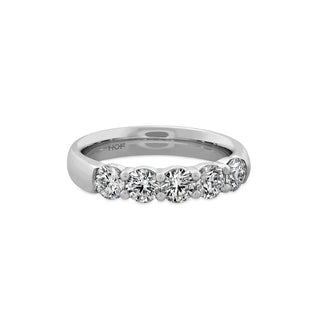 Hearts on Fire Signature 5-Stone Band UU2942 : 1.20 : 5.00 : 18KW : GH/VS