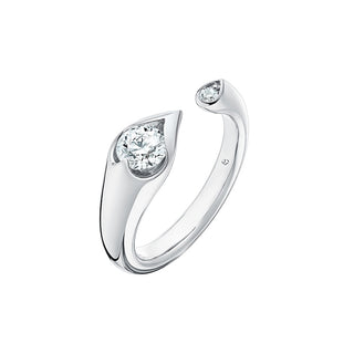 Hearts On Fire LU Open Droplet Ring UU2893 : 0.50 : 8.75 : 18KW : IJ/VS