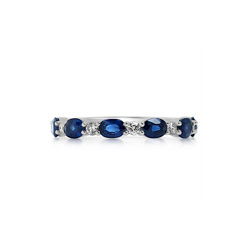 Classique Creations Sapphire Ovals and Diamond Ring Z2584B-SA