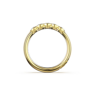 Round Semi-Bezel Eternity Band in 18kt Yellow Gold