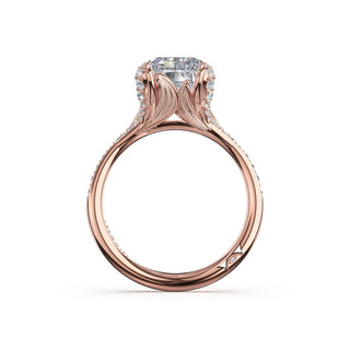 Radiant Petal-Crown Pavé Intense Solitaire in 18kt White Gold
