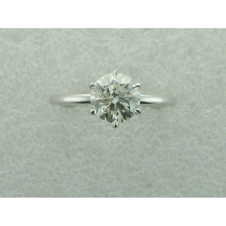 1.50CT LG RND 14KW SOLITAIRE E/R