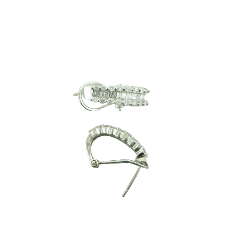 14KW 1.00CTW BAG/DIA EARRING