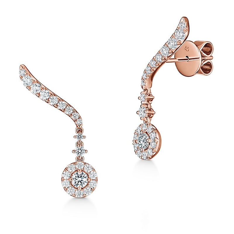 Hearts On Fire Vela Drop Earrings UU2645 : 0.80 : : 18KR : GH/VS