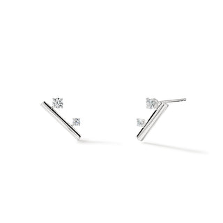 Hearts On Fire Barre Floating Diamond Climber Earrings UU2850 : 0.30 : : 18KW : GH/VS