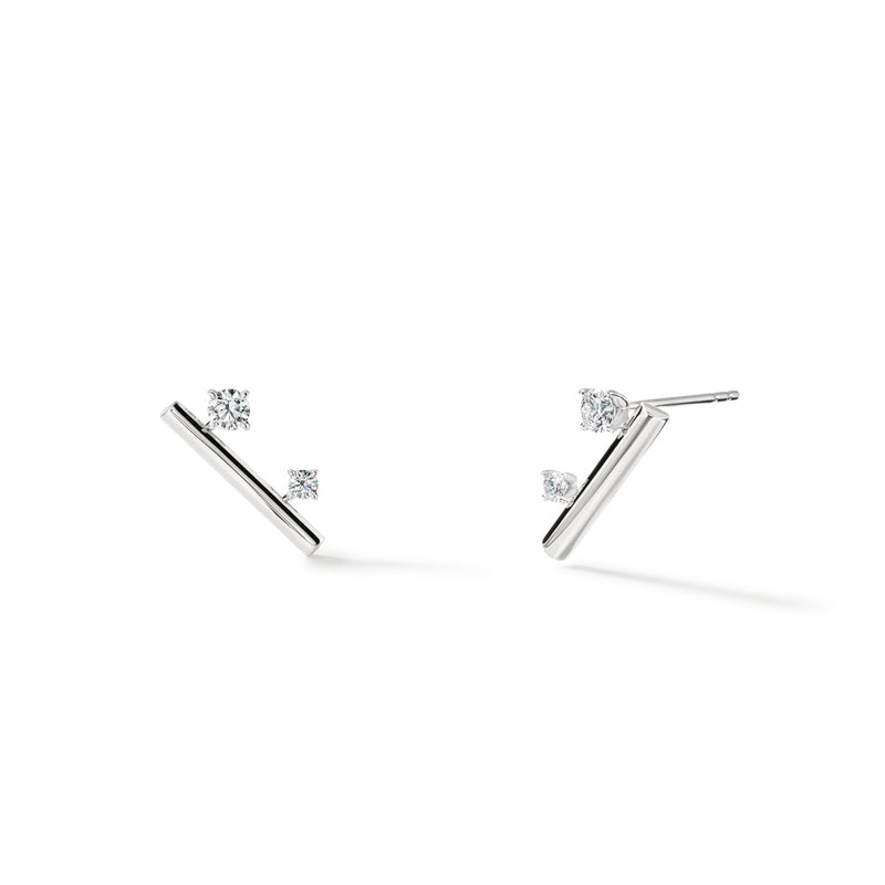 Hearts On Fire Barre Floating Diamond Climber Earrings UU2850 : 0.30 : : 18KW : GH/VS