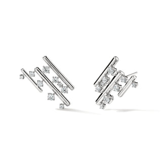 Hearts On Fire Barre Multi-Row Climber Earrings UU2900 : 2.00 : : 18KW : GH/VS